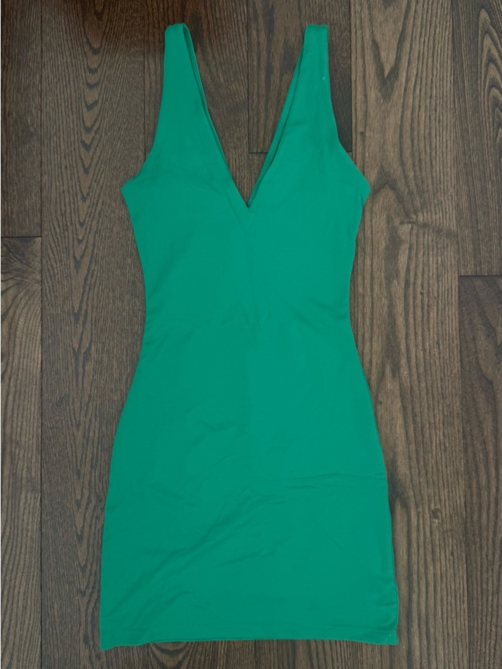 Green V-Neck Babaton Bodycon Dress - Women's